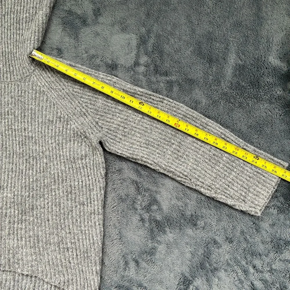 J. Crew Point Sur Ribbed Chunky Turtleneck Mohair Wool Blend Sweater Small